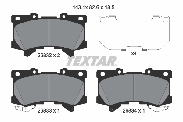 Brake Pad Set, disc brake 2683201