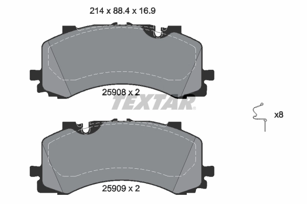 Brake Pad Set, disc brake Q+ 2590801