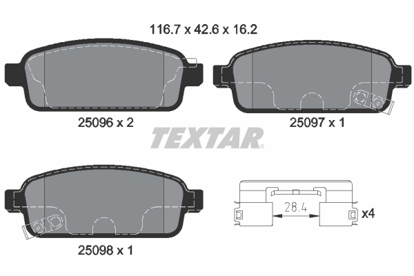 Brake Pad Set, disc brake Q+ 2509606