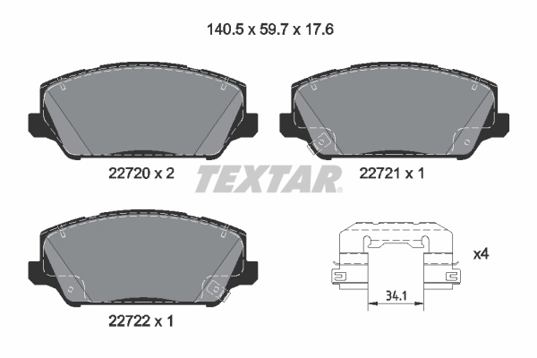 Brake Pad Set, disc brake Q+ 2272001