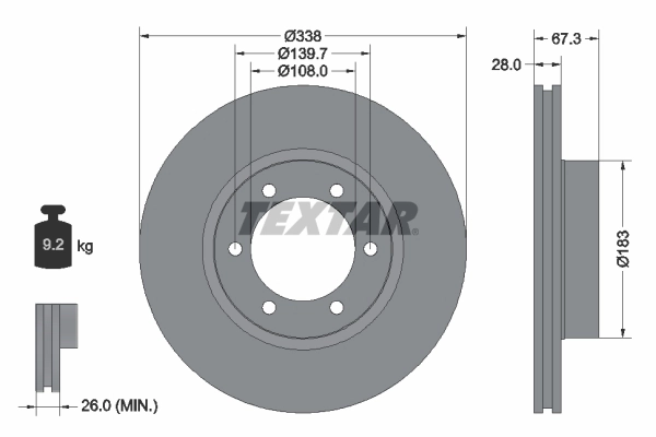 Brake Disc PRO 92137303