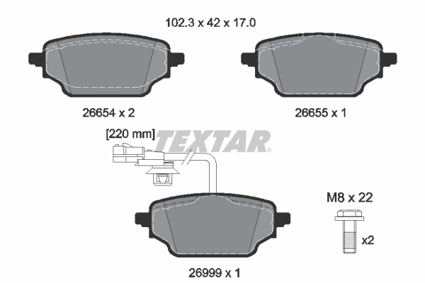 Brake Pad Set, disc brake Q+ 2665402