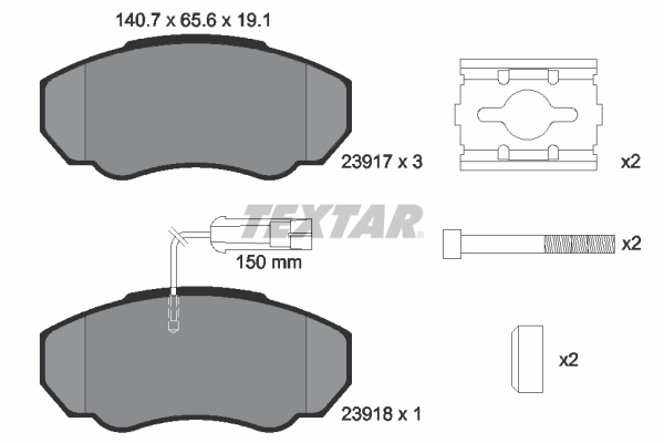Brake Pad Set, disc brake Q+ 2391701