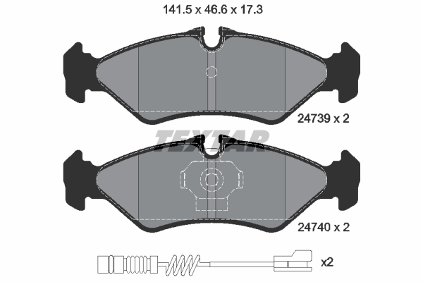 Brake Pad Set, disc brake Q+ 2473901