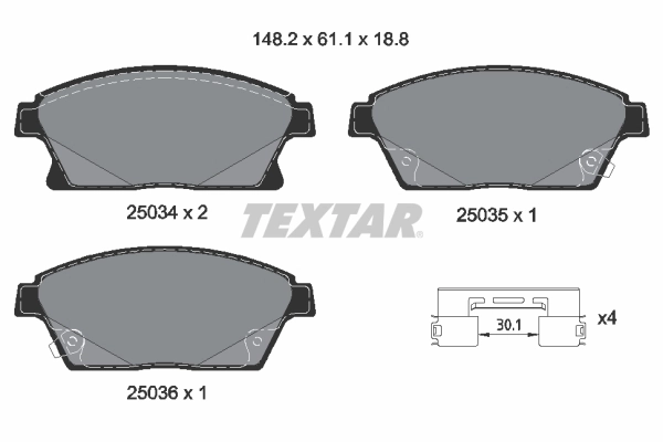 Brake Pad Set, disc brake Q+ 2503401