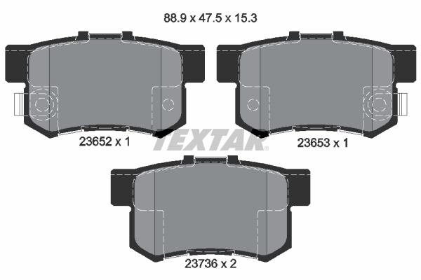 Brake Pad Set, disc brake Q+ 2365201