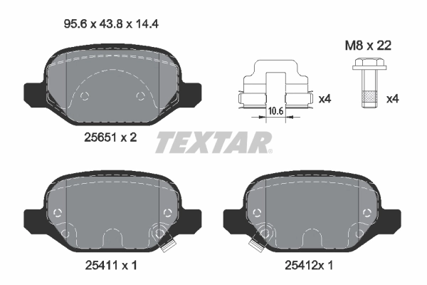 Brake Pad Set, disc brake Q+ 2565101