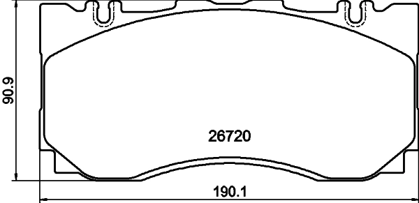 Brake Pad Set, disc brake 2672001
