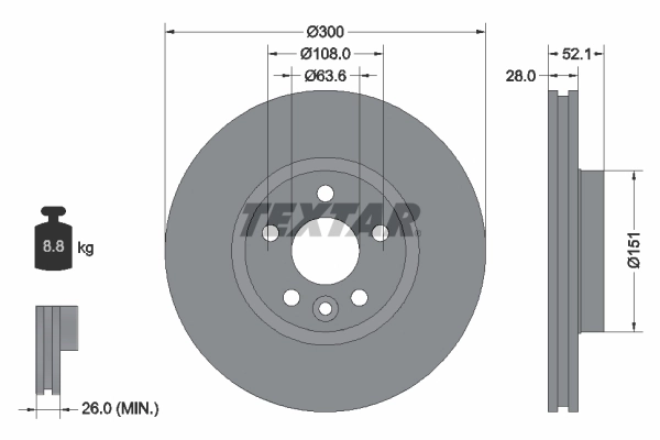 Brake Disc PRO+ 92159205