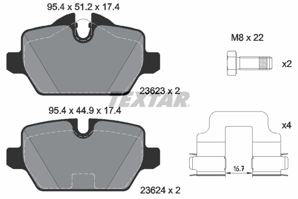 Brake Pad Set, disc brake Q+ 2362303