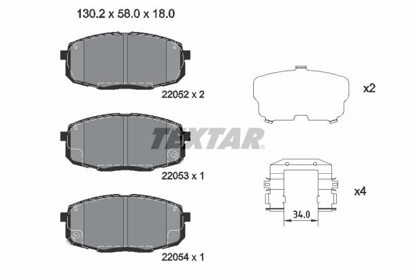 Brake Pad Set, disc brake Q+ 2205203