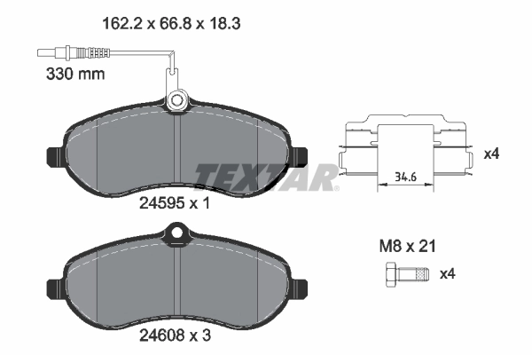 Brake Pad Set, disc brake Q+ 2459501
