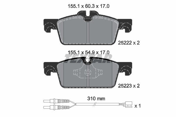 Brake Pad Set, disc brake Q+ 2522201