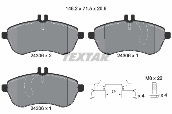 Brake Pad Set, disc brake Q+ 2430602