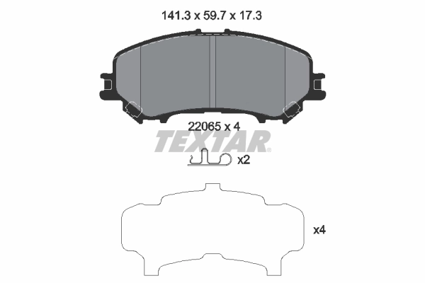 Brake Pad Set, disc brake 2206503