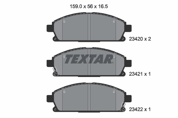Brake Pad Set, disc brake 2342001