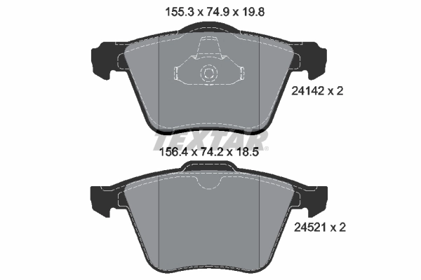 Brake Pad Set, disc brake Q+ 2414201