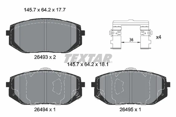 Brake Pad Set, disc brake Q+ 2649301