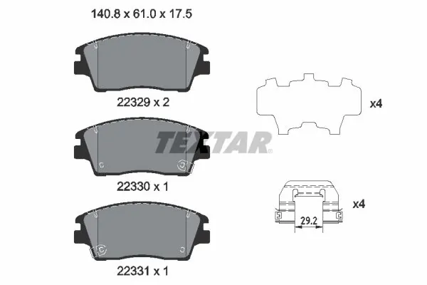 Brake Pad Set, disc brake 2232901