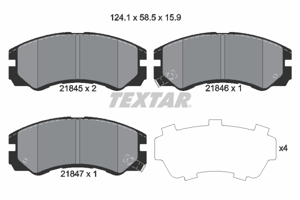 Brake Pad Set, disc brake 2184501