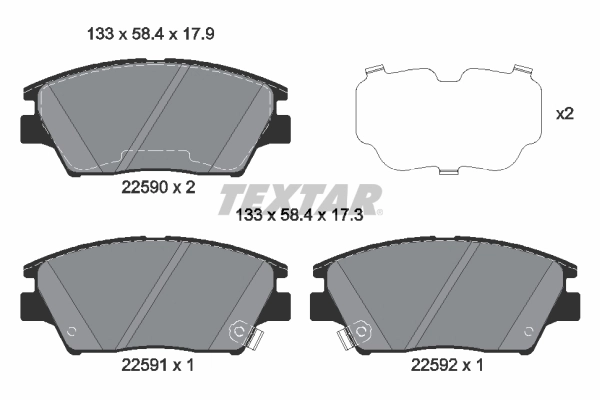 Brake Pad Set, disc brake Q+ 2259001