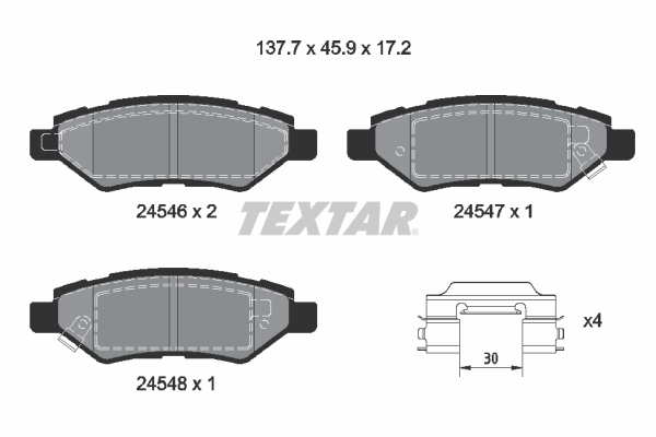 Brake Pad Set, disc brake 2454601
