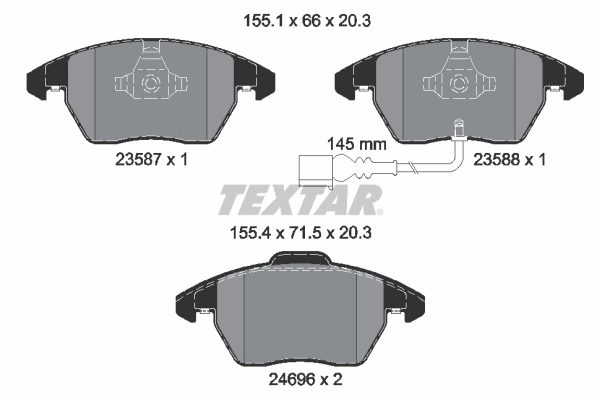 Brake Pad Set, disc brake Q+ 2469602