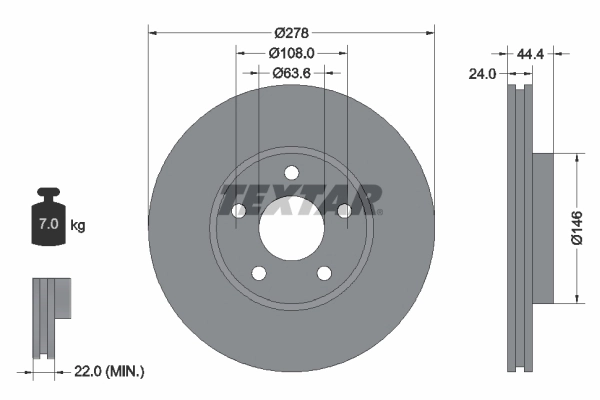 Brake Disc PRO 92124803