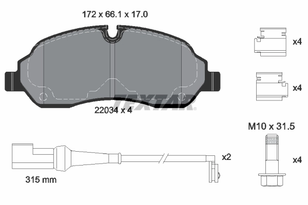 Brake Pad Set, disc brake Q+ 2203401