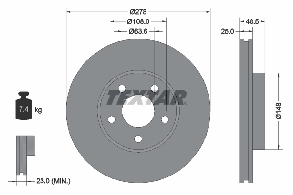 Brake Disc PRO+ 92141205
