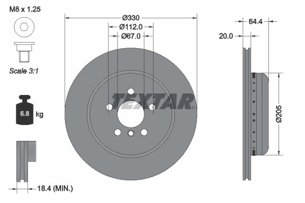 Brake Disc PRO+ 92305125