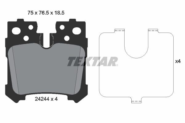 Brake Pad Set, disc brake 2424401