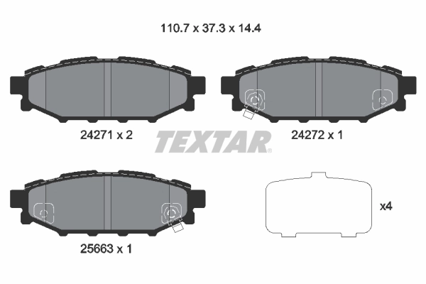 Brake Pad Set, disc brake 2427101