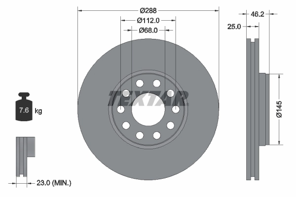Brake Disc PRO+ 92121005