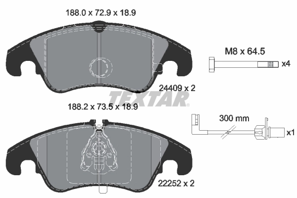 Brake Pad Set, disc brake 2440903