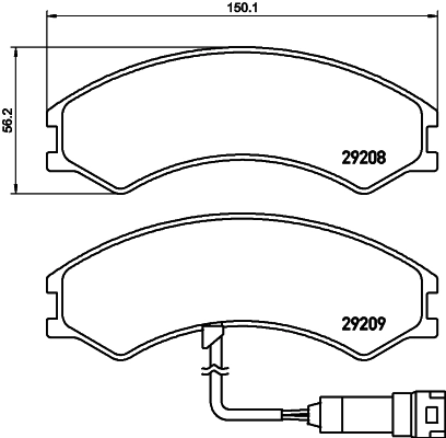Brake Pad Set, disc brake 2920801