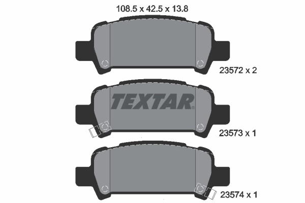 Brake Pad Set, disc brake 2357202
