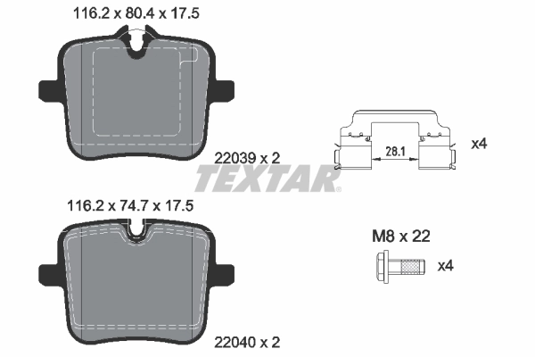 Brake Pad Set, disc brake 2203901