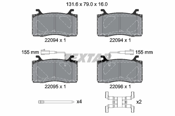 Brake Pad Set, disc brake Q+ 2209401