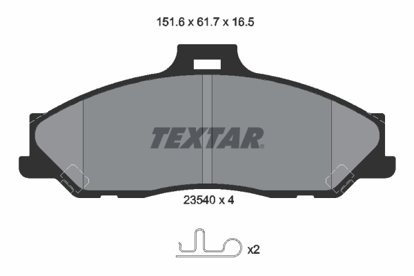 Brake Pad Set, disc brake 2354001