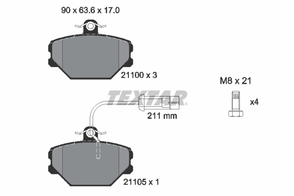 Brake Pad Set, disc brake 2110005