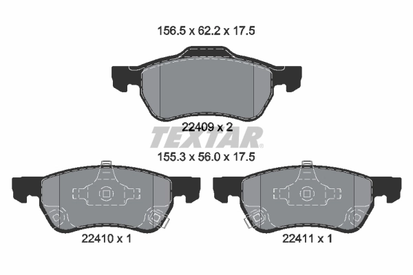 Brake Pad Set, disc brake Q+ 2240901