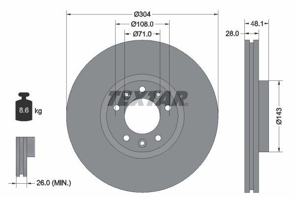 Brake Disc PRO 92232303