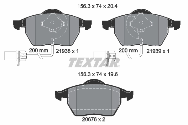 Brake Pad Set, disc brake Q+ 2193801