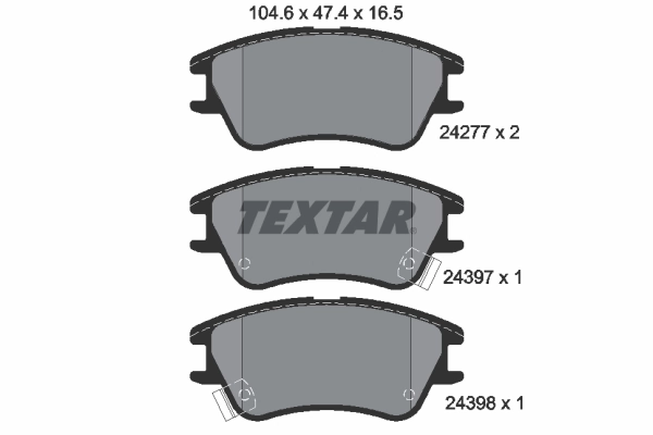Brake Pad Set, disc brake 2427701