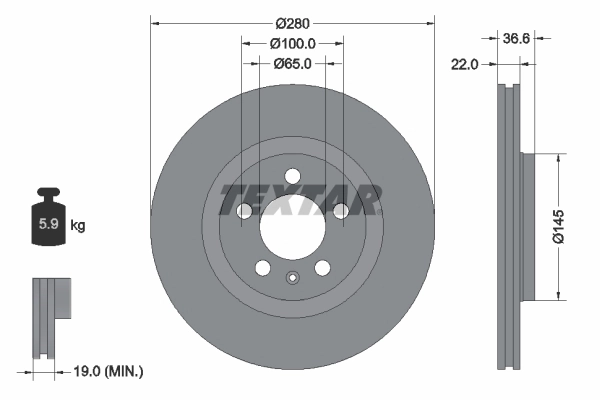Brake Disc PRO+ 92082305