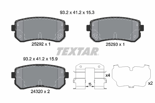 Brake Pad Set, disc brake Q+ 2529201