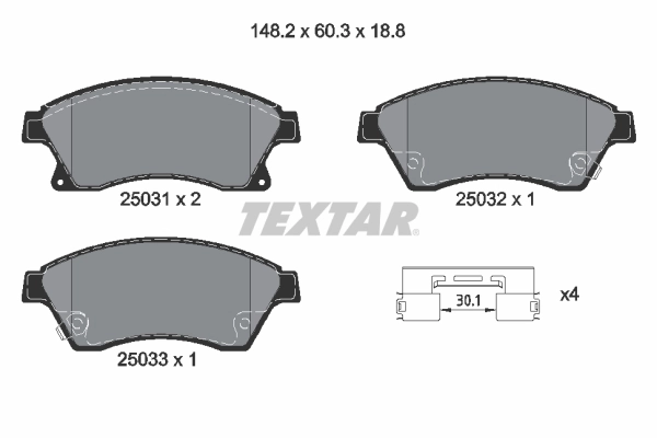 Brake Pad Set, disc brake Q+ 2503101