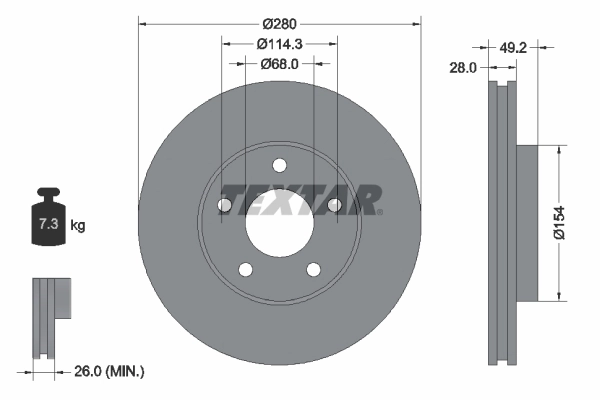 Brake Disc PRO 92109403