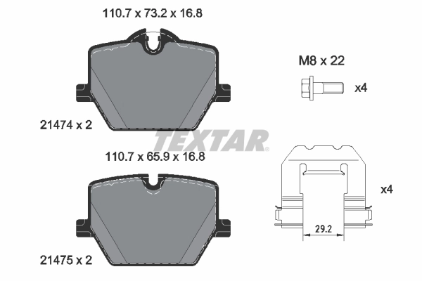Brake Pad Set, disc brake Q+ 2147401